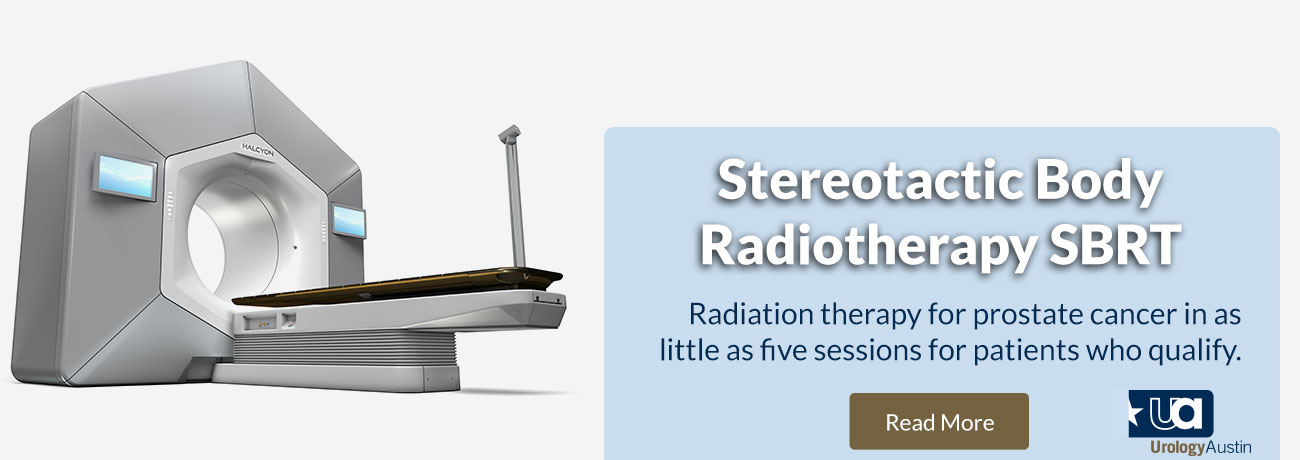 Stereotactic Body Radiotherapy SBRT - Radiation therapy for prostate cancer in as little as five sessions for patients who qualify.