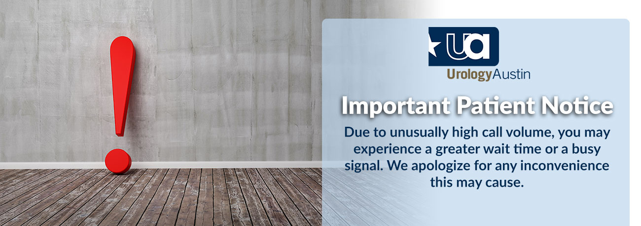 Due to unusually high call volume, you may experience a greater wait time or a busy signal. We apologize for any inconvenience this may cause.
